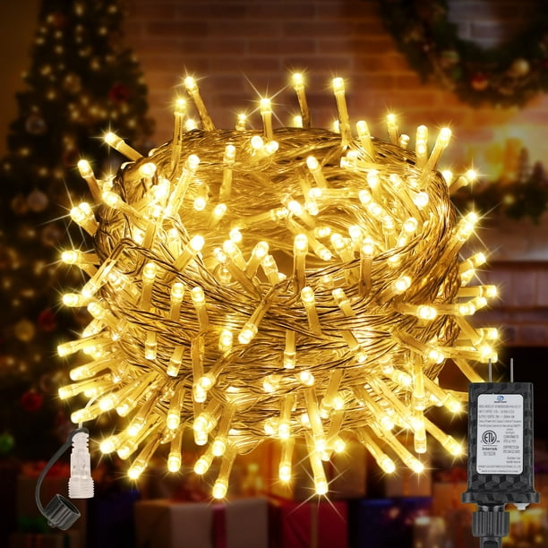 Luces navideñas MGYIF 30 m 300 LED de color blanco cálido con temporizador y 8 modos