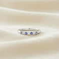 thumbnail image 3 of 0.40 Ctw Tanzanite Eternity 925 Sterling Silver Stackable Mismatch Women Valentines Day Gifts Ring, 3 of 5