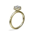 thumbnail image 3 of 0.90 T.C.W Brilliant Cushion Cut Natural Diamond Latest Design Halo with Accents Engagement Ring for Women Solid 18K Yellow Gold Size 3, 3 of 8