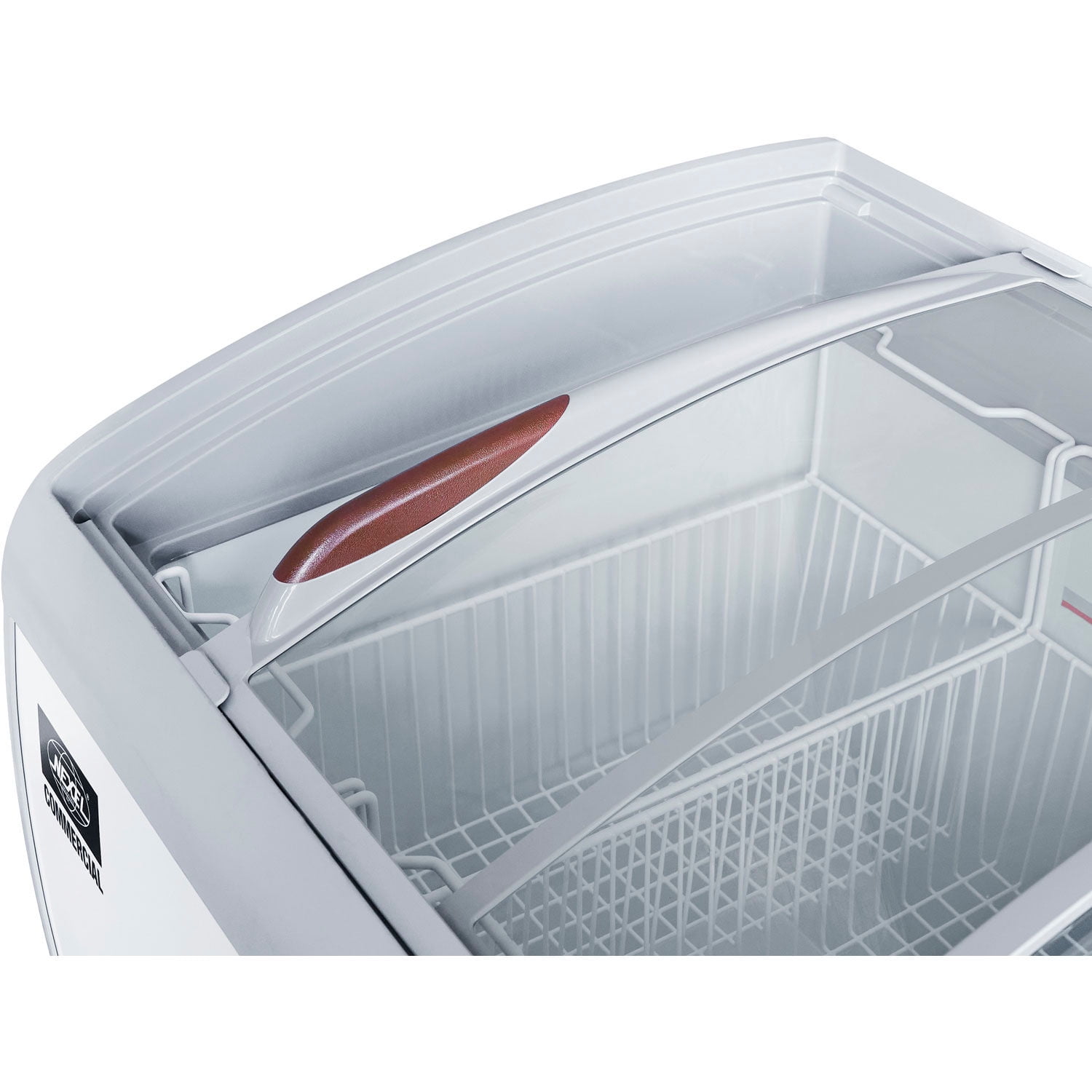 Nexel Ice Cream Freezer, Curved Glass Lid, 39"W