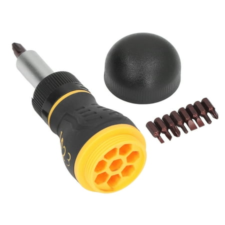 

9Pcs Ratcheting Screwdriver Magnetic Head 3 Ratchet Setting with Bits Tool Set Kit