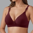 thumbnail image 3 of Lixiuxyad Soft Breathable Bras For Comfortable Wireless Lightweight Support Non Padded Everyday T Shirt Bra With Side Coverage,Bras for Women Red 38, 3 of 5