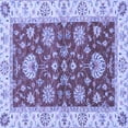 thumbnail image 1 of Ahgly Company Machine Washable Indoor Square Oriental Blue Traditional Area Rugs, 8' Square, 1 of 4