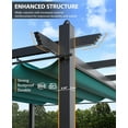thumbnail image 3 of M optimized 10x13 FT Retractable Outdoor Pergola with Canopy and Side Mesh, Upgraded Aluminum Pergola, Modern Pavilion for Backyard, Patio, Porch, Grape Trellis, 3 of 7