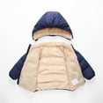 thumbnail image 4 of Toddler Kids Boys Girls Cute Solid Color Plush Cute Winter Thick Casual Keep Warm Hooded Coat Jacket, 4 of 8