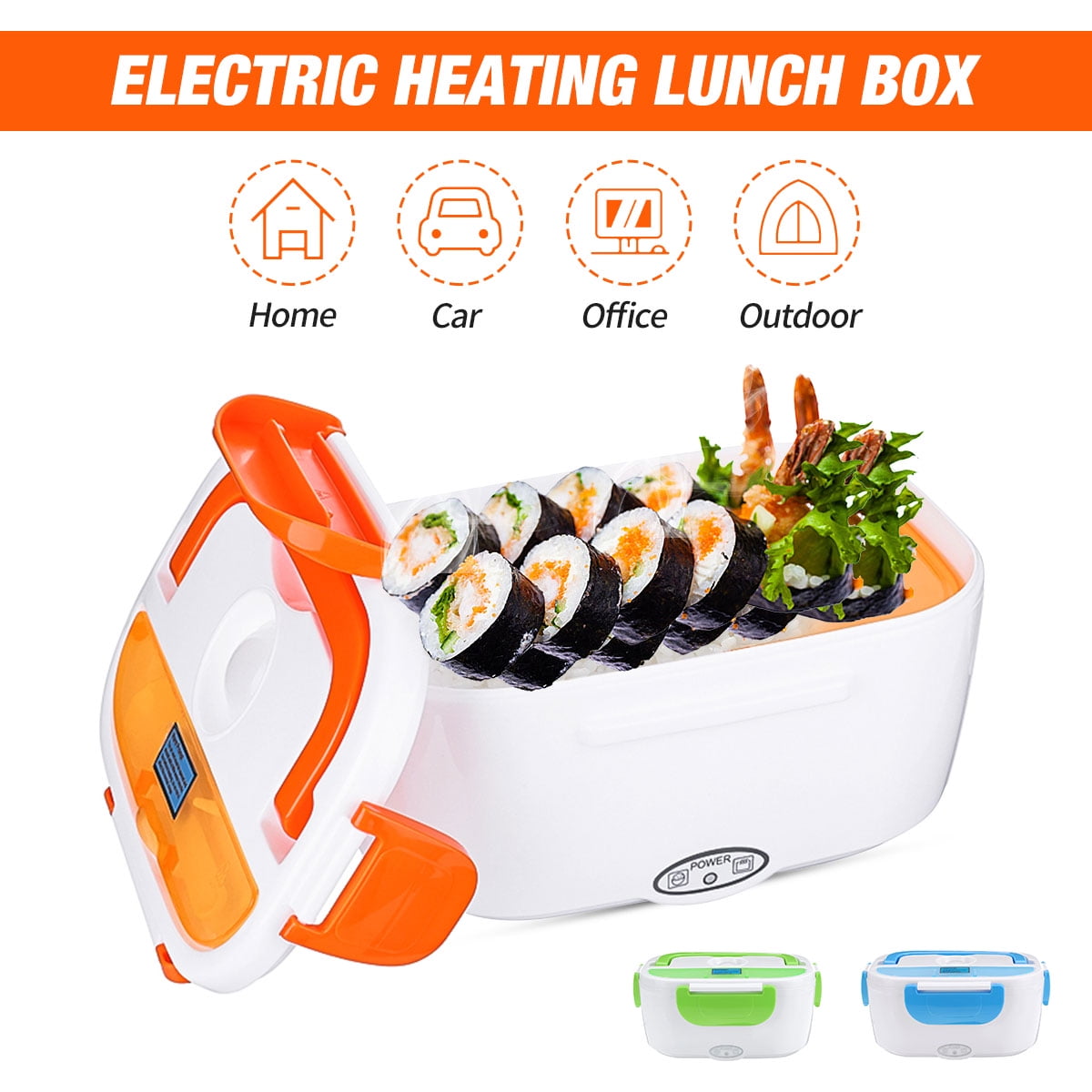 Portable Electric Fast Heating Lunch Box,1.05L 110V 220V Heating Lunch