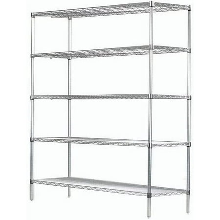 

24 Deep x 30 Wide x 54 High 5 Tier Stainless Steel Wire Starter Shelving Unit