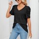 thumbnail image 3 of Camiseta Mujer Camiseta holgada de verano, camiseta sencilla para mujer, ropa informal suave para mujer (negro L) Cgtredaw para Mujer Negro T L, 3 of 8