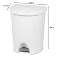 thumbnail image 2 of Sterilite 6.6 gal White Polypropylene Step-On Locking Automatic Touchless Wastebasket, 2 of 4