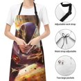thumbnail image 6 of The Flash Adjustable Bib Apron, Waterdrop Resistant Aprons with 2 Pockets Cooking Kitchen Aprons for Women Men Chef, 6 of 8