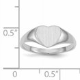 thumbnail image 5 of Finest Gold 8.5 x 9 mm 14K White Gold Closed Back Heart Signet Ring, 5 of 5