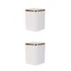 thumbnail image 4 of Cubo de basura ABS Monstrate Contenedor de residuos elegante y eficiente 2Conjunto blanco, 4 of 6
