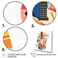 thumbnail image 3 of Designart "Funky Guitar Muse Musical Inspiration" Food & Beverage Wall Art - Traditional Orange Fruits Entryway Wall Art Print, 3 of 6