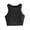 Black, variant on Little Girl Bras 7-8 Girls Double Layer Cropped Tank Top Sleeveless Soft Stretch Comfort Fit Casual Wear Racerback Training Bras For Girls
