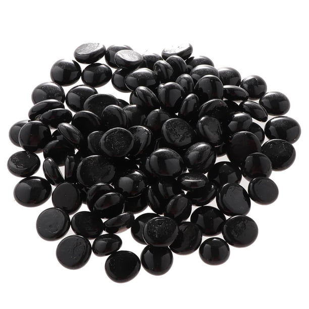 1 cuentas de vidrio de colores surtidos, briolette facetadas, redondas para hacer joyas. Negro