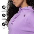 thumbnail image 2 of Hayabusa Women's Cozy Fleece Cropped Hoodie - Lavender, X-Small, 2 of 6
