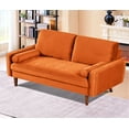 thumbnail image 2 of US Pride Furniture Monahan 58''W Velvet Tufted Living Room Loveseat, Orange, 2 of 6
