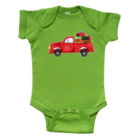 

Inktastic Christmas Red Vintage Truck with Presents Gift Baby Boy or Baby Girl Bodysuit