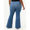 thumbnail image 5 of Sofia Jeans by Sofia Vergara Women's Plus Size Melisa High Rise Super Flare Pull On Jeans, 5 of 6