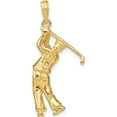 thumbnail image 4 of 14k 3-D Golfer in Swing Charm Yellow Gold Solid Luxury Unique Vibrant An unforgettable keepsake to treasure forever, 4 of 5