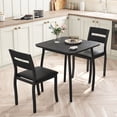 thumbnail image 4 of Luku 3 Piece Dining Table Set for 2, Small Kitchen Table & Chairs, Space-Saving Design, 4 of 9
