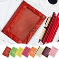 thumbnail image 7 of Saving Pencil Pouches for 3 Ring Binder Bulk Enlarge Clear Window Pencil Pouches Multi-Color Zipper Pen Case 3 Reinforced Grommets Pen Bags for Binder Organize Office Supplies, 7 of 7