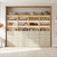 thumbnail image 4 of Homieasy 7.1 FT Freestanding Closet System 4-Piece Set, 85.2'' Closet Organizer System with 16 Drawers & 13 Shelves for Walk-in Closet, Bedroom, White Oak, 4 of 9