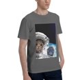 thumbnail image 2 of Bingfone Cat Astronaut Men'S Loose Fit Short-Sleeve Pocket T-Shirt, 2 of 7