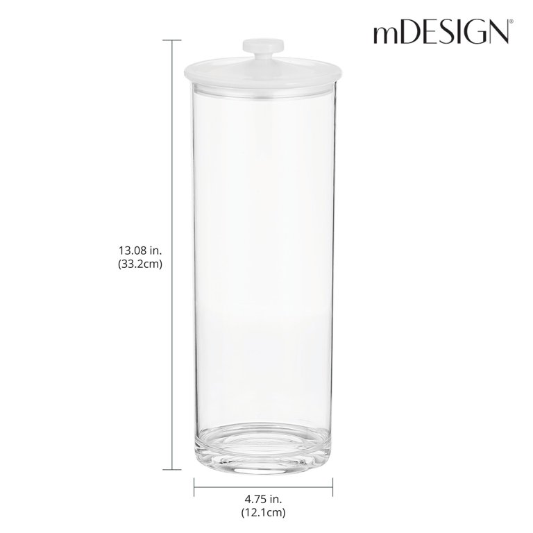 mDesign Kitchen Apothecary Airtight Canister Jars - 2 Pack