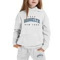 thumbnail image 4 of MIXUE Kids Toddler Girls Outfit Sets Boys 2 Pieces Sweatsuits Ocean Graphic Pullover Hoodie Tops Sweatpants Fashion Tracksuit Daily-Wear,White,8-9 Years, 4 of 4