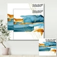 thumbnail image 4 of Designart ' Golden Laminaria Branch With Blue Underwater Plant ' Modern Canvas Wall Art Print, 4 of 4