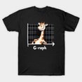 thumbnail image 1 of Graph Mathematic Giraffe Funny Geometry Math Teacher Pun Design Unisex T-Shirt, up to size 3XL., 1 of 4