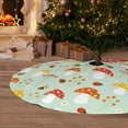 thumbnail image 6 of Rateoe Mushroom Bee Print Christmas Tree Skirt 30" for Xmas Holiday New Year Party Circle Tree Mat Ornaments Decoration, 6 of 7