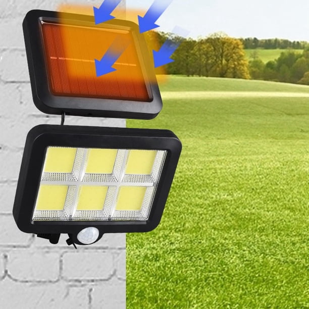 Lámpara de Seguridad de Jardín Soledad Luz de Pared de Energía Solar Al Aire Libre 120 COB con Control Remoto