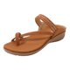 thumbnail image 2 of Sandalias de verano para mujer, sandalias planas sin cordones, zapatos romanos de cristal, sandalias informales con punta abierta Wmkox8yii  nm7965, 2 of 9
