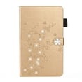 thumbnail image 5 of TECH CIRCLE Case for iPad 10th Generetion 2022,iPad 10.9 inch Case with Pencil Holder, Flower Emboss Rhinestone PU Leather Smart Auto Wake/Sleep TPU Back Protective iPad Wallet Stand Cover,Gold, 5 of 8