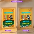 thumbnail image 2 of Back to School Newfoundland Goodbye Kindergarten Hello 1st Grade Acrylic Plaque with Wood Photo Frame Box Newfie Dog Lover Gifts Light Box - 02011, 2 of 5