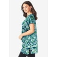 thumbnail image 3 of Roaman's Women's Plus Size Cotton Short Sleeve V-Neck Ultimate Tunic, 3 of 5