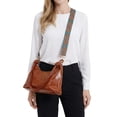 thumbnail image 2 of Gustave PU Leather Tote Bag for Women Trendy Hobo Crossbody Purse Lightweight Knotted Shoulder Bag Handbag for Daily Work Travel with Adjustable Strap - Brown, 2 of 8