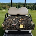 thumbnail image 2 of Xixirimido Golf Cart Seat Covers, Golf Cart Seat Towel Blanket with 4 Front Pockets Fits for EZGO Yamaha Club Car & More 2 Person Seats Golf Carts, Vintage Tree Camouflage, 2 of 7