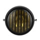 thumbnail image 2 of Cubierta de rejilla para faro delantero de motocicleta universal retro negra con lente amarilla, 2 of 12