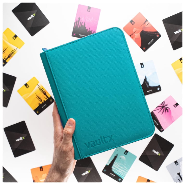 Vault X 4 Pocket Trading Card Zip Binder, 160 cards, Premium Exo-Tec Album  Material, 20 Side-Loading Pages, Folder for Collectible Card Games, Sports,  TCG (Teal) - Walmart.com