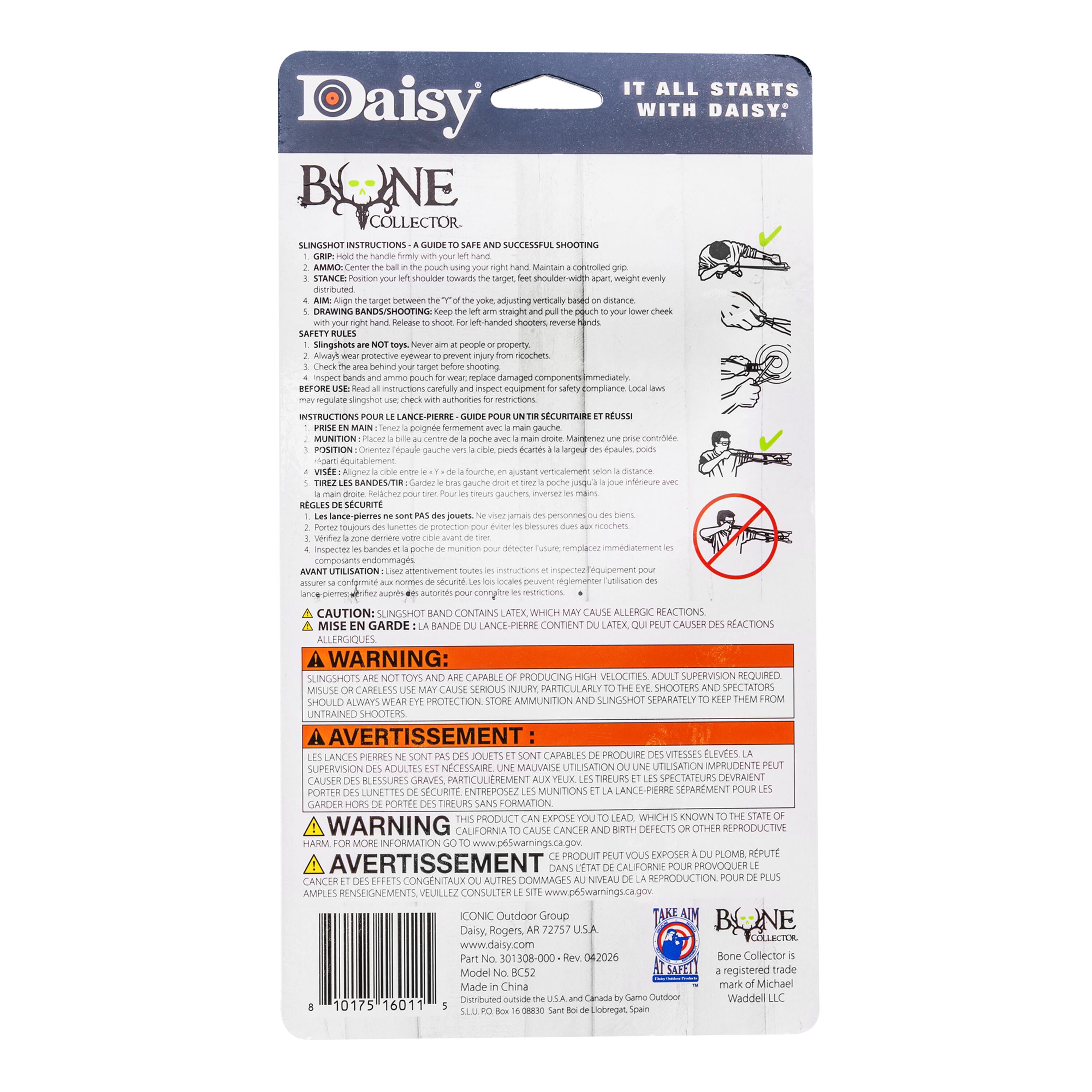 Daisy Bone Collector Camo B52 Sling Shot, BC52