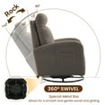 thumbnail image 4 of Lunale Teddy Swivel Glider Rocking Chair for Baby Nursery, Indoor, Drak Gray, 4 of 8