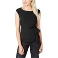 thumbnail image 1 of maison Jules Blouse à Enfiler avec Nœud devant pour Femmes, Noir, Très Petit, 1 of 1