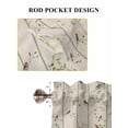 thumbnail image 6 of Sparrow Bathroom Window Curtain, Spring Birds on The Branches Retro Country Beige Light Filtering Coffee Kitchen Curtains, Bedroom Living Room Curtains 2 Panel 84"x63", 6 of 6