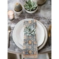 thumbnail image 3 of Cloth Napkins Set of 6 - 20x20 Inches, Blue Beige Vintage Washable Reusable Table Napkins, Modern Geometric Abstract Art Ethnic Soft & Absortbent Dining Napkin for Party Wedding Hotel Restaurant, 3 of 8