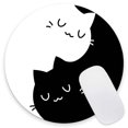 thumbnail image 2 of Mouse pad Nphuriy negro y blanco con diseño de gato 20 x 20 x 0,3 cm antideslizante, 2 of 6