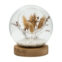 Mainstays Artificial Bunny Tail Cloche on Wooden Base, 6.5"