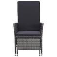 thumbnail image 4 of vidaXL 3 Piece Garden Lounge Set with Cushions Poly Rattan Grey, 4 of 12